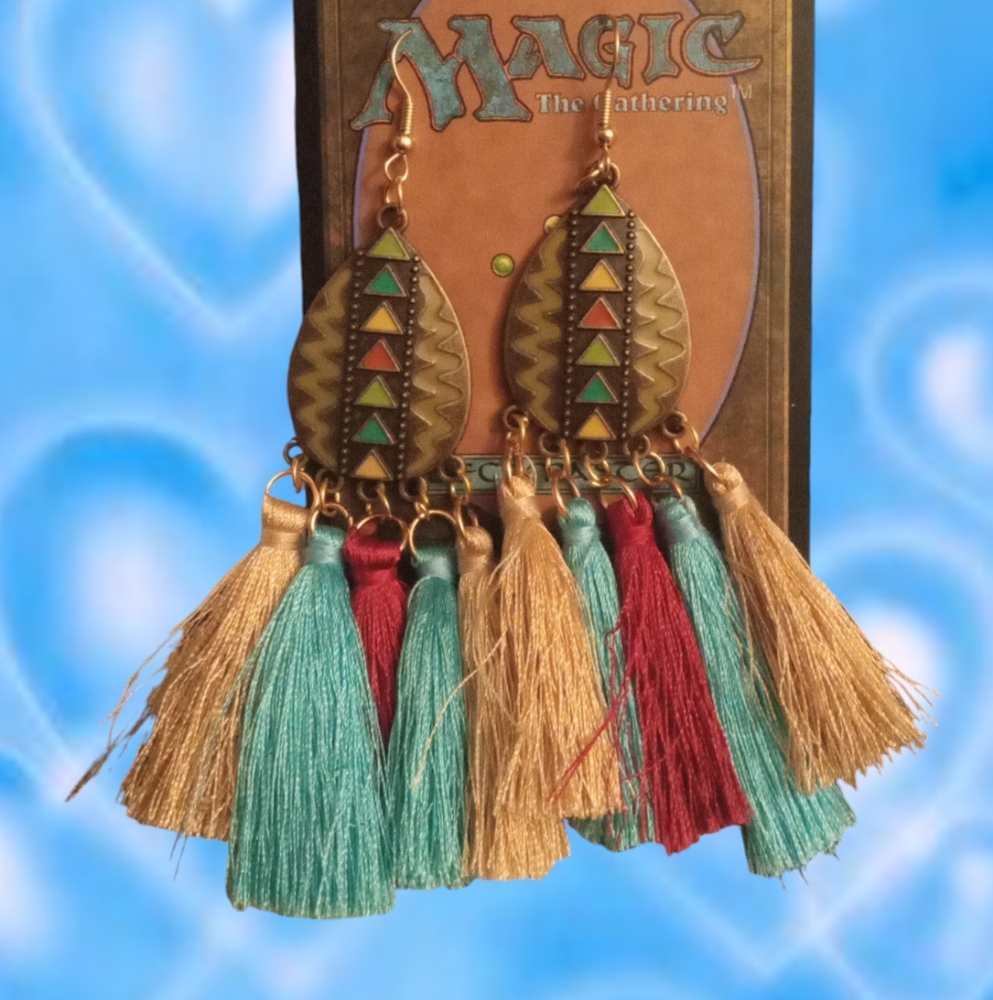 Bohemian abstract earrings